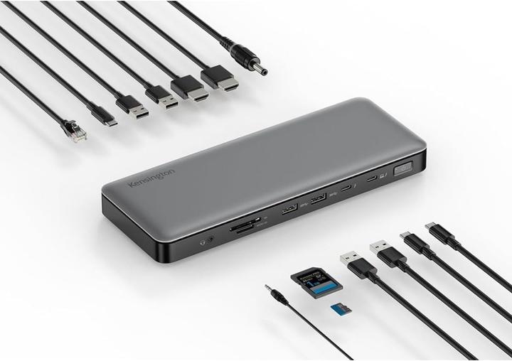 Image du produit Kensington Station d'accueil Thunderbolt 4, double moniteur 8K/4K, microSD, 96W, ports HDMI, Ethernet, USB (Thunderbolt, 13 ports)