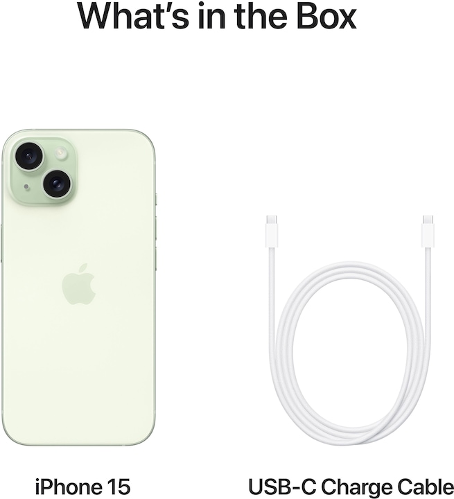 Image du produit Apple iPhone 15 (128 Go, Green, 6.10", SIM + eSIM, 48 Mpx, 5G)