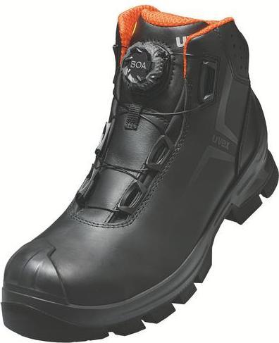 Uvex 2 MACSOLEÂ® boots S3 65323 black, orange width 12 size 41 (S3, 41)