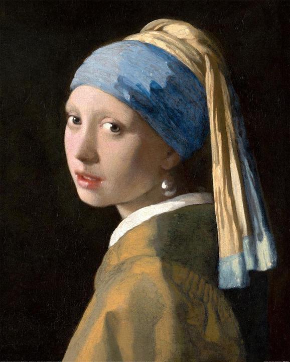 Actual product image Johannes Vermeer Girl With A Pearl Earring Print (50 x 40 cm)