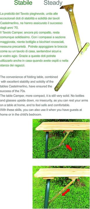 Actual product image Castelmerlino Folding Camping Table with Nylon Bag