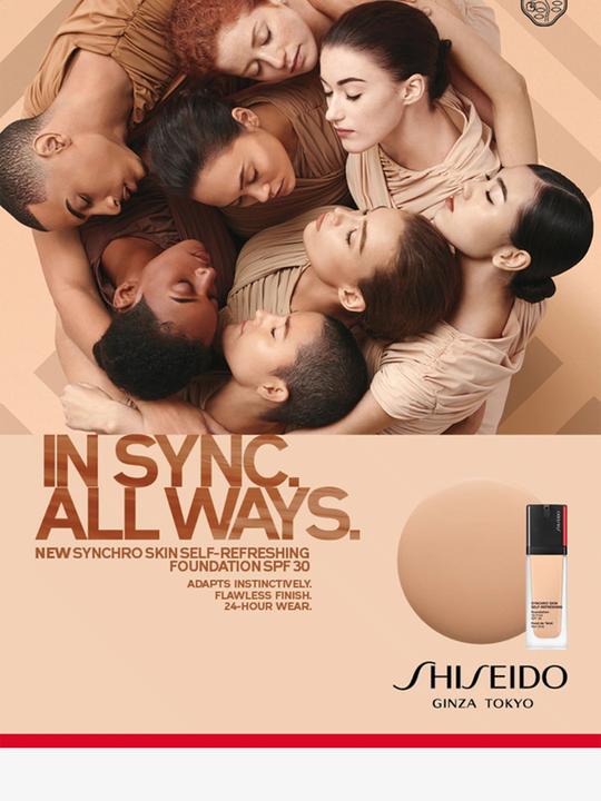 Actual product image Shiseido Synchro Skin Self Refreshing Fond de Teint No 450 (450 Copper)