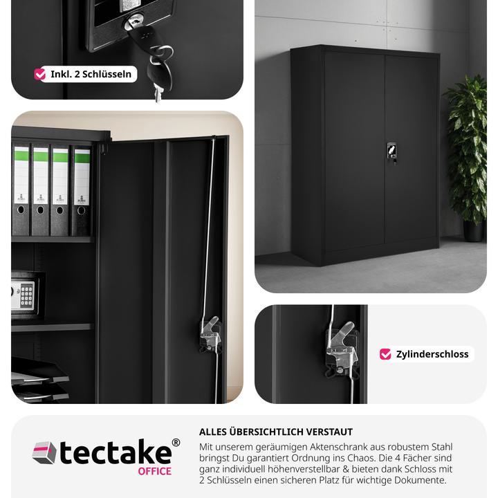 Actual product image tectake Filing cabinet (90 x 40 x 140 cm)