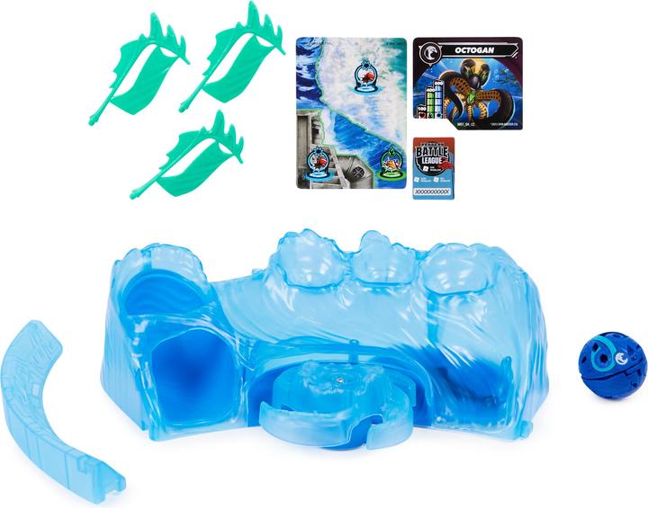Immagine prodotto Spin Master Set di allenamento Bakugan 2023 con Core Ball Octogan del Clan dell'Acqua (paesaggio di allenamento