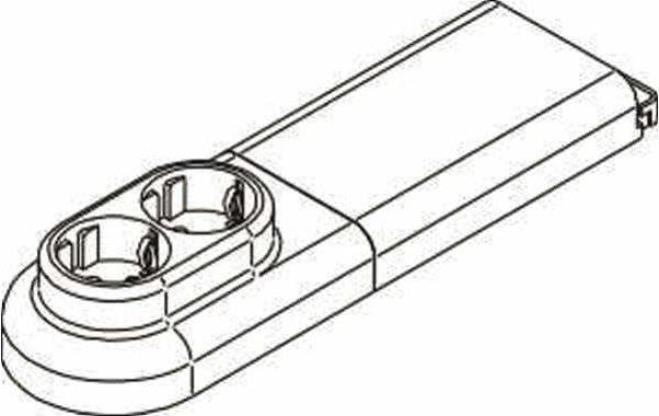 Produktbild Pollmann Slk-Tank 3651010 Fussbodensteckdose weiss 2-fach