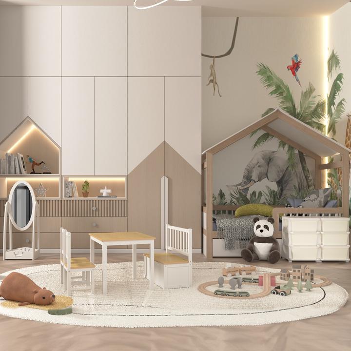 Actual product image Homcom Children's drawer unit with rounded edges