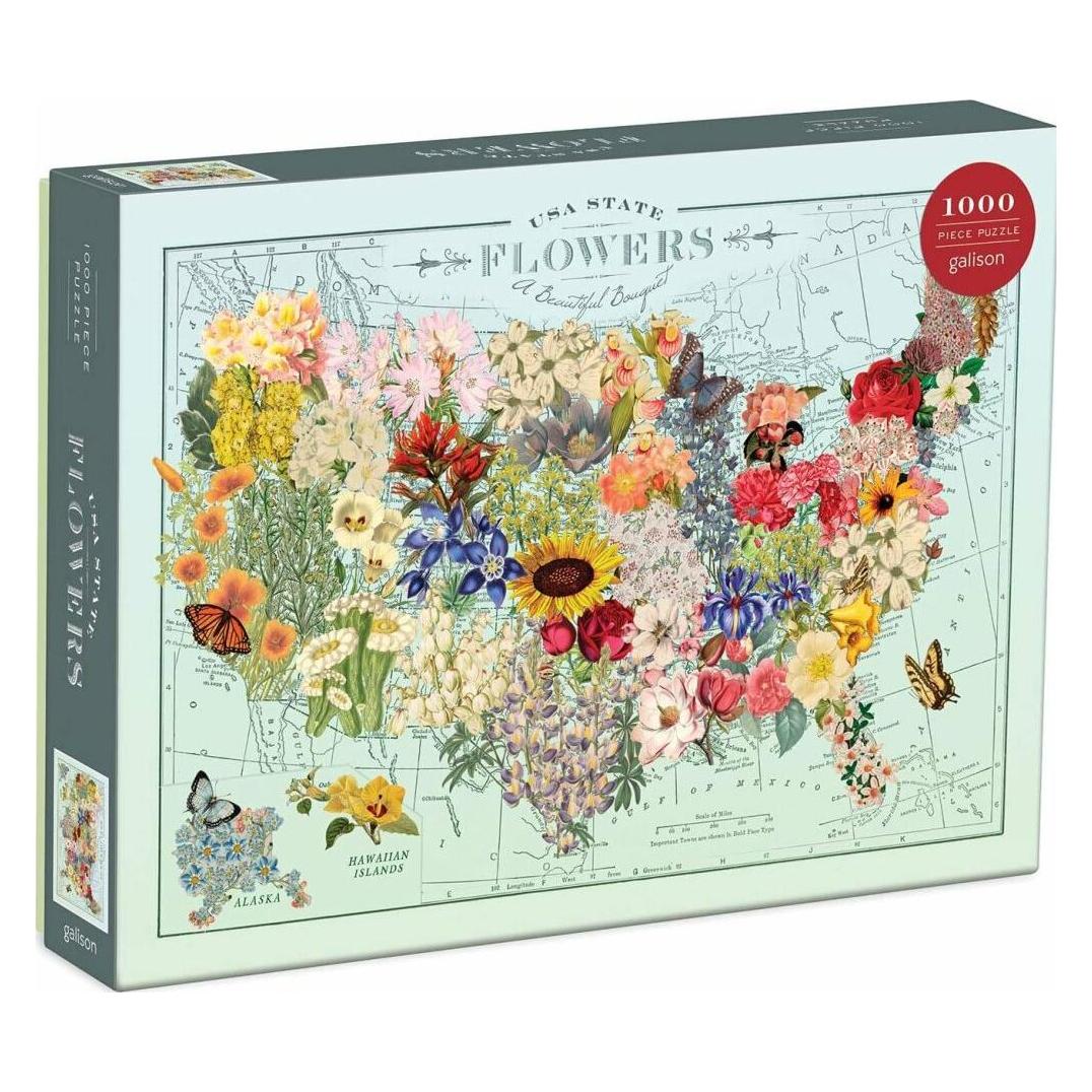 Abrams & Chronicle Wendy Gold Usa Staat Bloemen 1000 Stuks Puzzel (1000 onderdelen)
