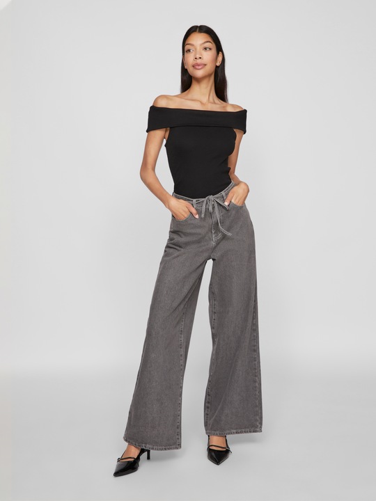 Actual product image Vila Ribbed off-shoulder top (XL)