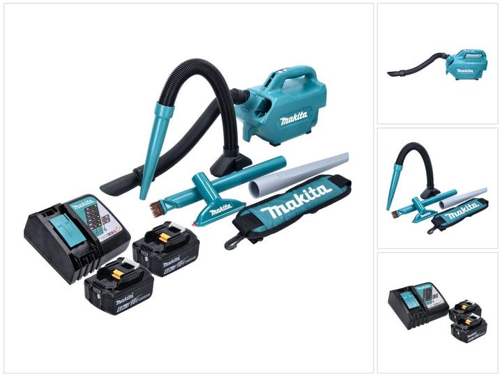 Image du produit Makita DCL 184 RG Aspirateur sans fil 18 V - 54 mbar - 0,5 l + 2x Batteries 6,0 Ah + Chargeur