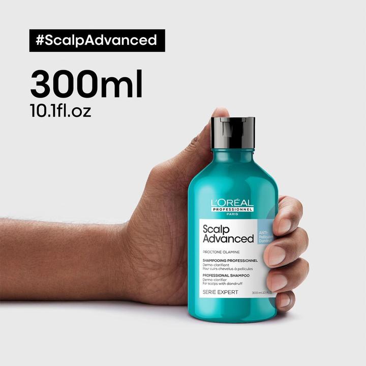 Actual product image L'Oréal Paris L'Oréal Professionnel - (Anti-Dandruff Dermo Clarifier Shampoo) Scalp Advanced - Volume: 300 ml (Liquid shampoo, 300 ml)