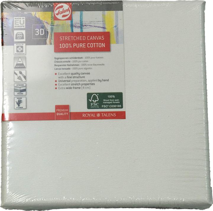 Actual product image Talens Bespannter Keilrahmen Baumwolle 3D 15 x 15 cm (15 x 4 cm)