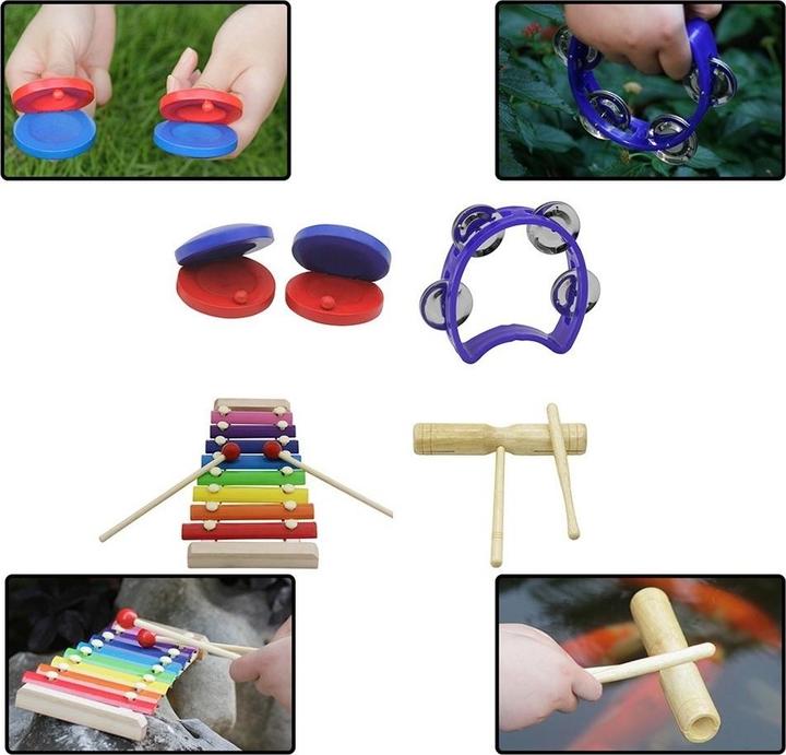 Actual product image Esmée Musik Instrumente Set, Kinder Spielzeug, Xylophon/Triangel/Rassel