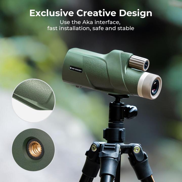 Produktbild K&F Concept 12*50 BAK4 HD Monocular With Akka dovetail Army green (12 x, 50 mm)