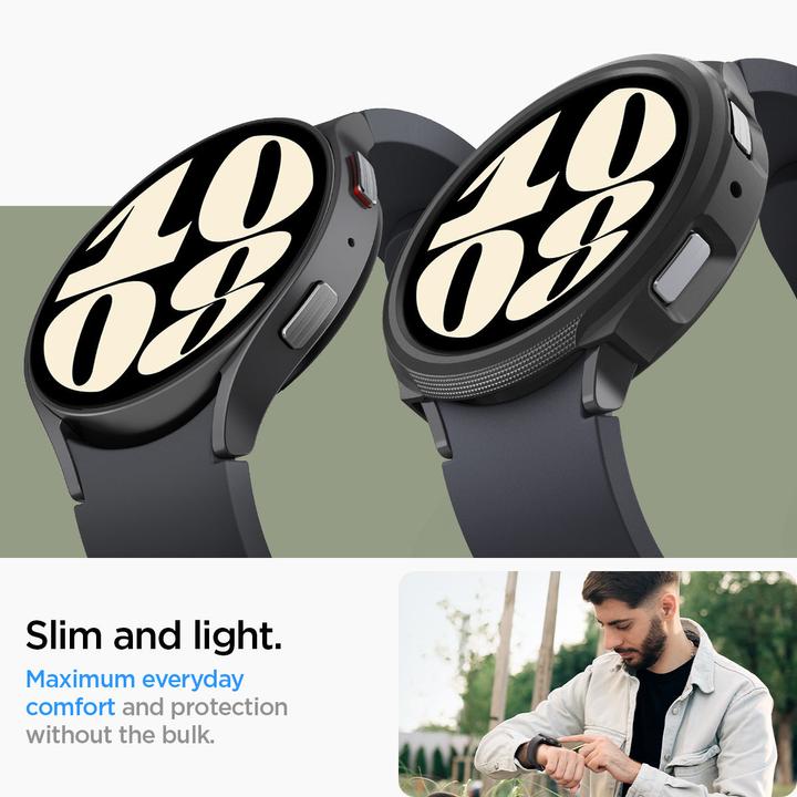 Actual product image Spigen Liquid Air Samsung Galaxy Watch 6 40 mm czarny/matte black ACS06393