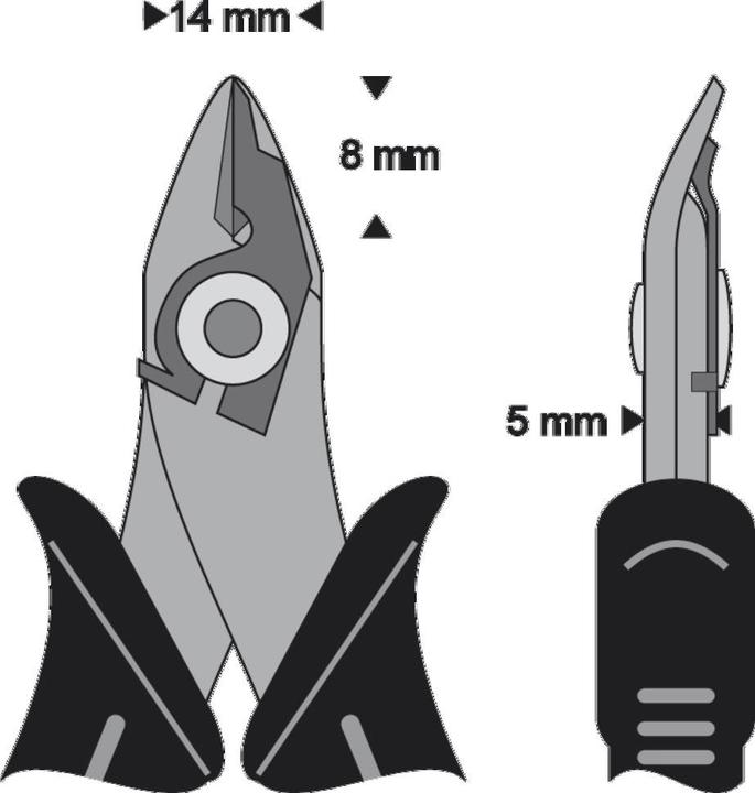 Produktbild Wetec Shear 175 mit Sicherheits-Clip, ESD-Griffe (138 mm)