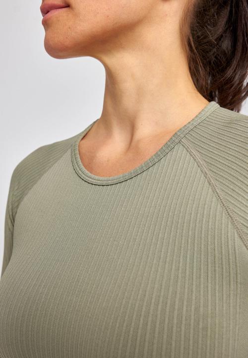Actual product image Snocks Geripptes Sportshirt langarm Damen (L)