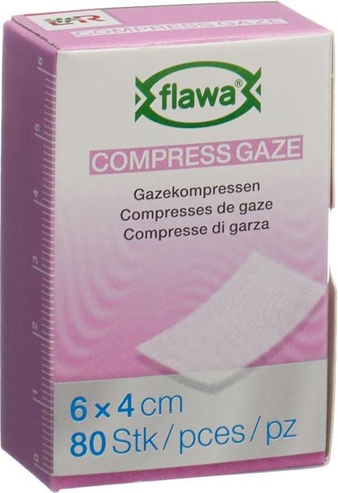 Actual product image Flawa Gauze compresses cut treated to reduce germs