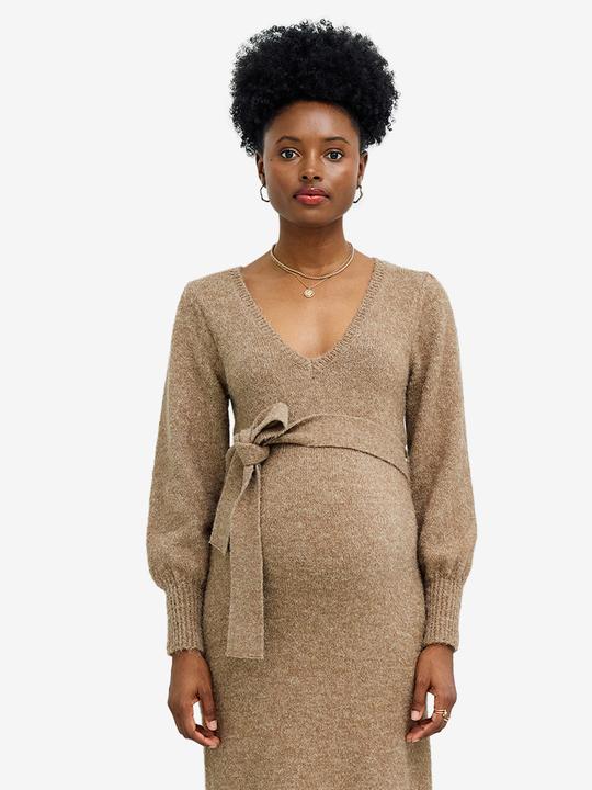 Image du produit Vertbaudet Umstands-Maxikleid aus meliertem Strick (42)