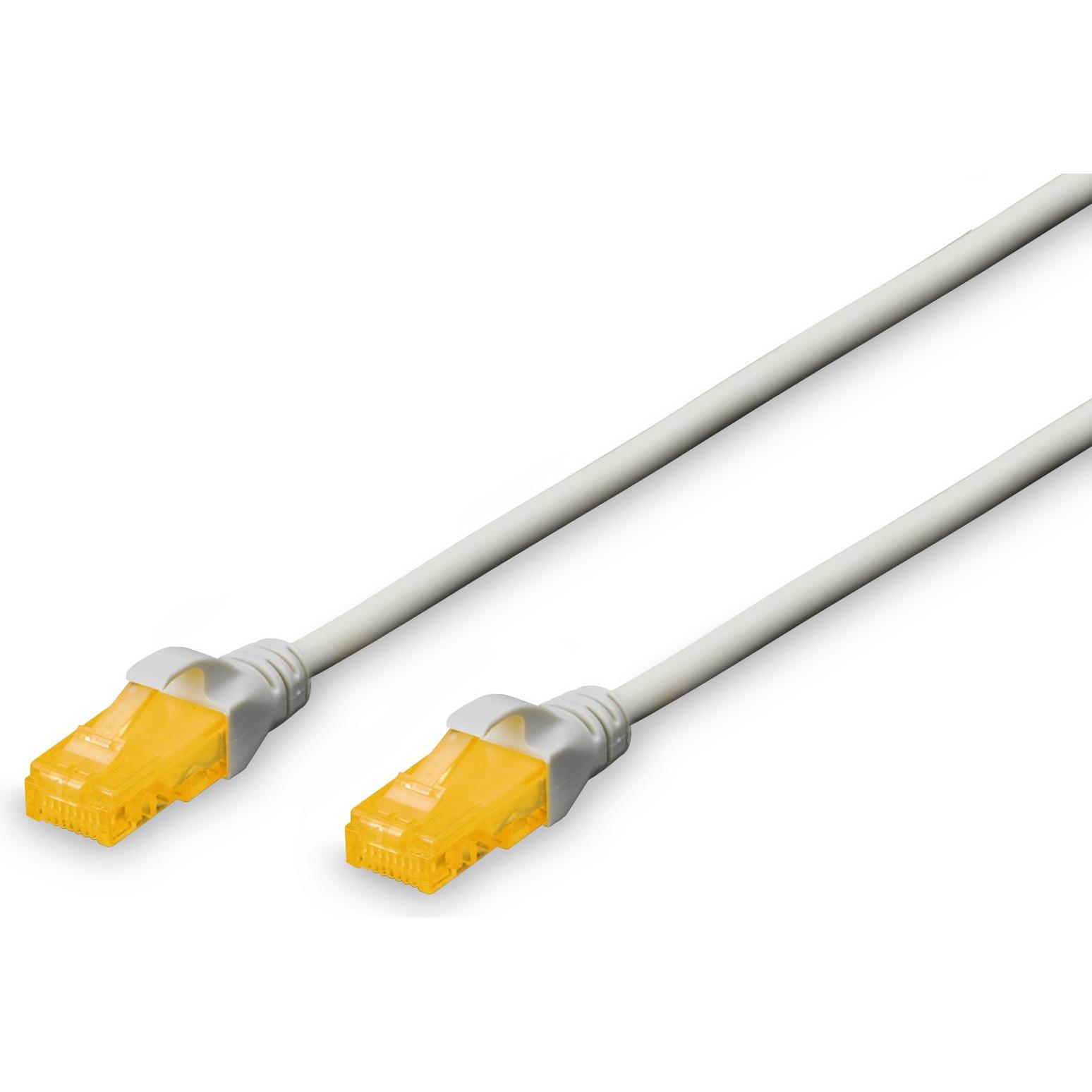 Digitus CAT 6A U-UTP Patchkabel Cu LSZH AWG 26/7 Länge 2m Farbe Grau (U/UTP, CAT6a, 2 m), Netzwerkkabel