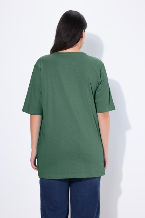 Produktbild Ulla Popken T-Shirt, Basic, Relaxed Fit, V-Ausschnitt, Halbarm (60)