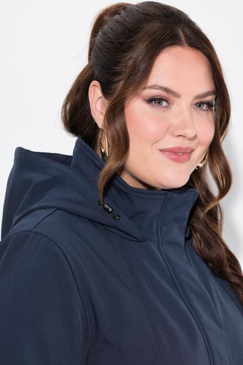 Image du produit Ulla Popken Veste technique HYPRAR à capuche, tissu Softshell déperlant, coupe évasée (42, 44)