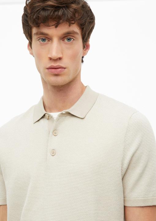 Produktbild s.Oliver Zweifarbiges Strickpolo aus reiner Baumwolle (S)