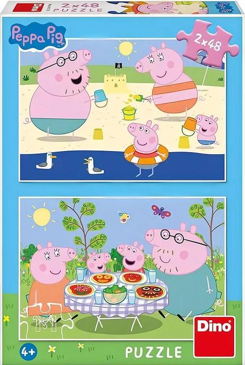 Image du produit Dino 2 Puzzles - Peppa Pig : On Holidays (48 pièces)