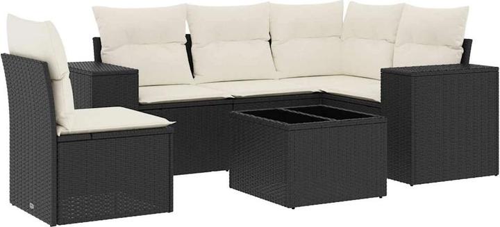 Actual product image vidaXL Garden furniture sofa set lounge set 7-piece brown poly rattan