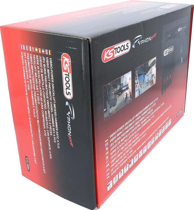 Actual product image KS Tools Vibro-Power pneumatic chisel hammer set. 6 pcs. 51 (Air blast)