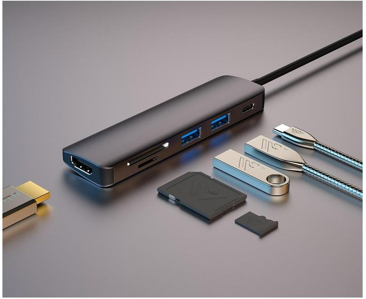 Produktbild 4smarts 6in1 Hub mit DeX-Funktion (USB-C, 6 Ports)