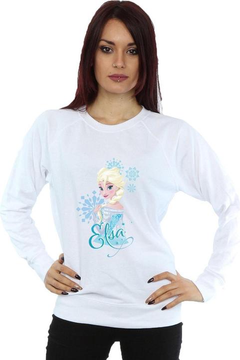 Actual product image Disney Womens/Ladies Frozen Elsa Snowflakes Sweatshirt (S)