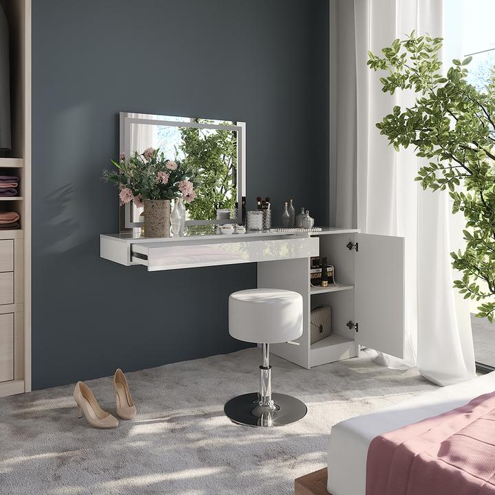 Produktbild Vicco Schminktisch Sherry, Weiss, 100 cm 4 Teile (100 x 40.10 x 65 cm)