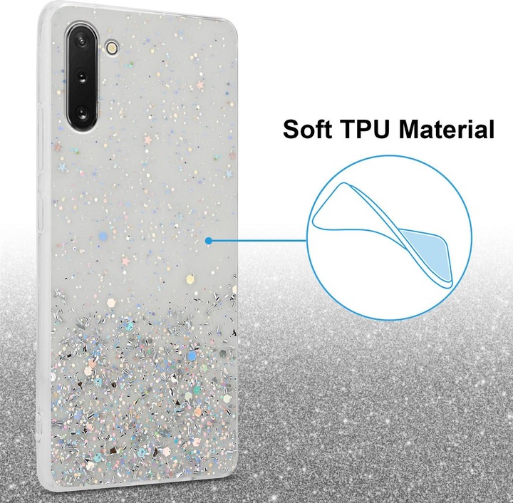 Actual product image Cadorabo TPU cover sparkling glitter (Samsung Galaxy Note 10)