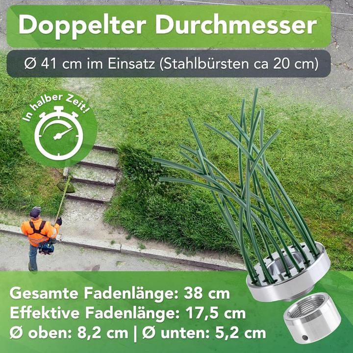 Actual product image Laakfeld Unkrautbürste für Freischneider & Motorsense (Weed whacker, Garden machinery attachment)