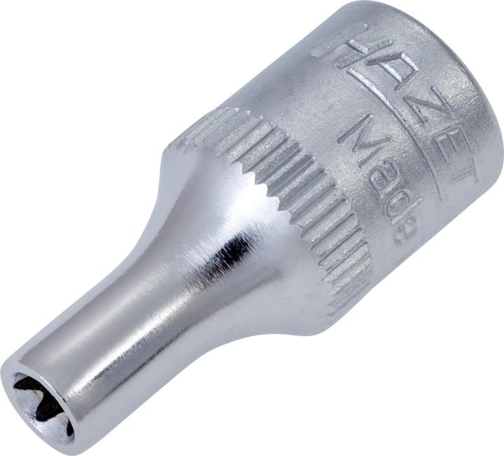 Actual product image HAZET Socket ∙ TORX 850-E4 ∙ Square, hollow 6.3 mm (1/4 inch) ∙ Outside TORX profile ∙ E4