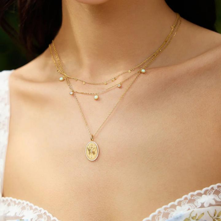 Immagine prodotto Ania Haie SUNNY SPARKLER Halskette (Placcato oro 14 ct, 925 Argento, 45 cm)