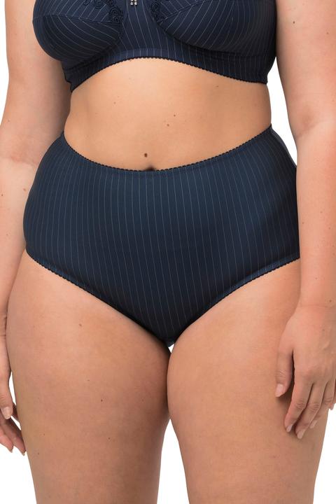 Actual product image Ulla Popken 2 Pack of Stretch Microfiber Brief Panties - Pinstripe (58)