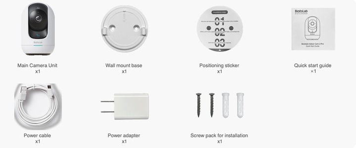 Actual product image Botslab Indoor Camera 2 Pro, 2.4GHz /5GHz Wi-Fi, Multi-scenes AI recognition, One-Touch Calls, 360° (2880 x 1620 Pixels)