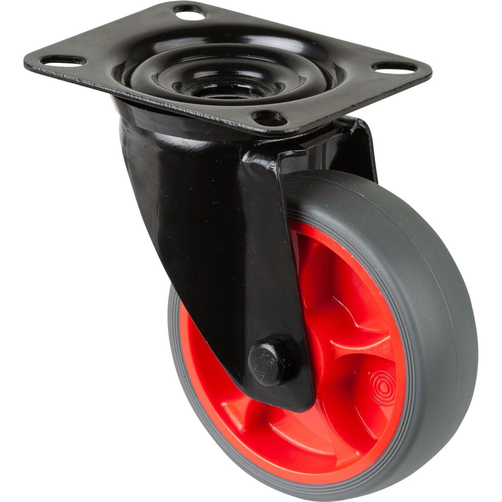 Magni, Ruote + Rotelle, Ruota girevole L800.B44.101.03 con piastra, Ø 100 B 32mm, 110kg TPR