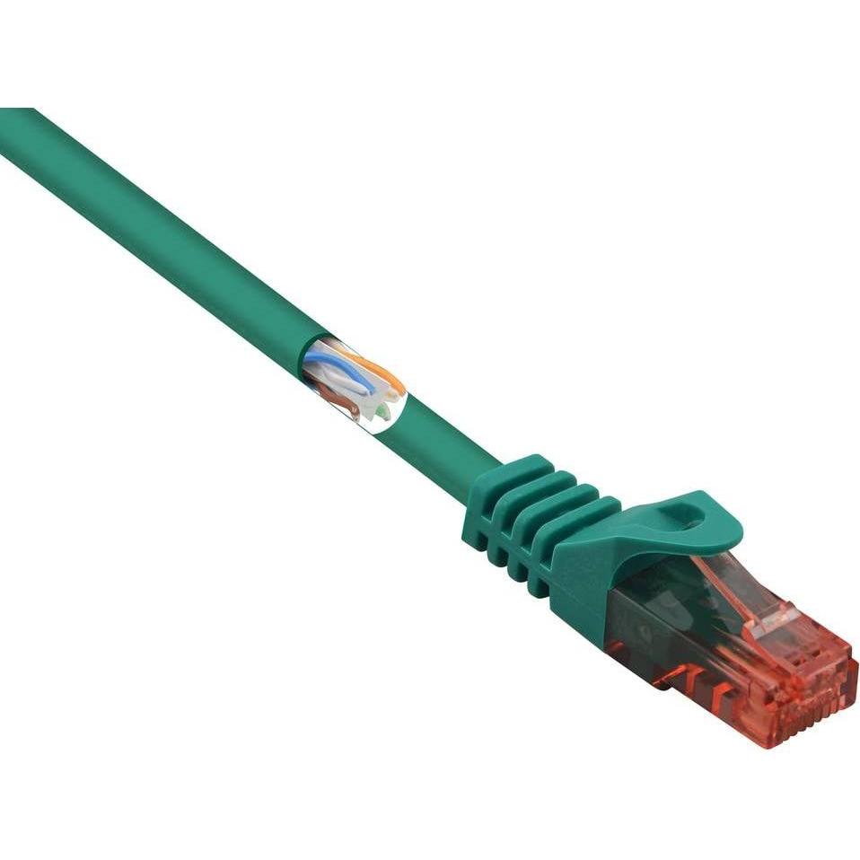 Renkforce RF-5228352 RJ45 Netzwerkkabel, Patchkabel CAT 6 U/UTP 1.00 m Grün mit (U/UTP, CAT6, 1 m), Netzwerkkabel