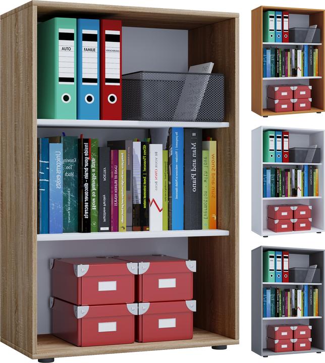 Actual product image VCM Wood office cabinet filing rack Lona 3 compartments (70 x 40 x 111 cm)