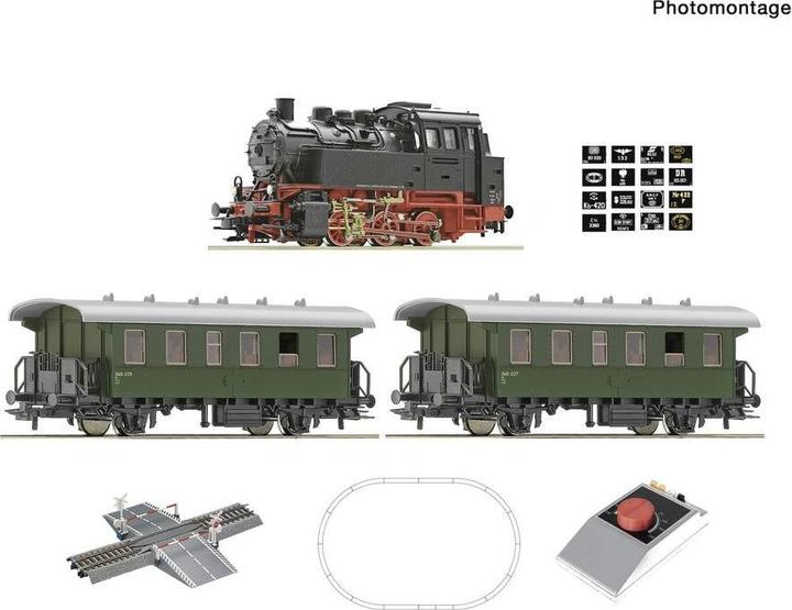 Roco 5100001 H0 Set di partenza analogico: Locomotiva a vapore BR 80 con treno passeggeri (Traccia H0)