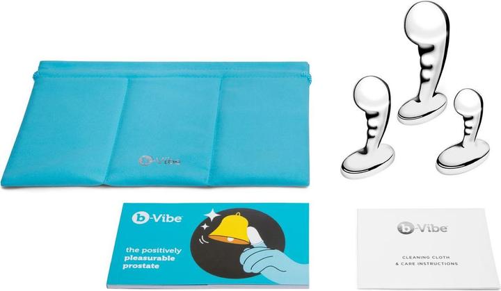 Produktbild Earthly Body b-Vibe Stainless Steel P-Spot Training Set: Anal Plugs for Progressive Stimulation