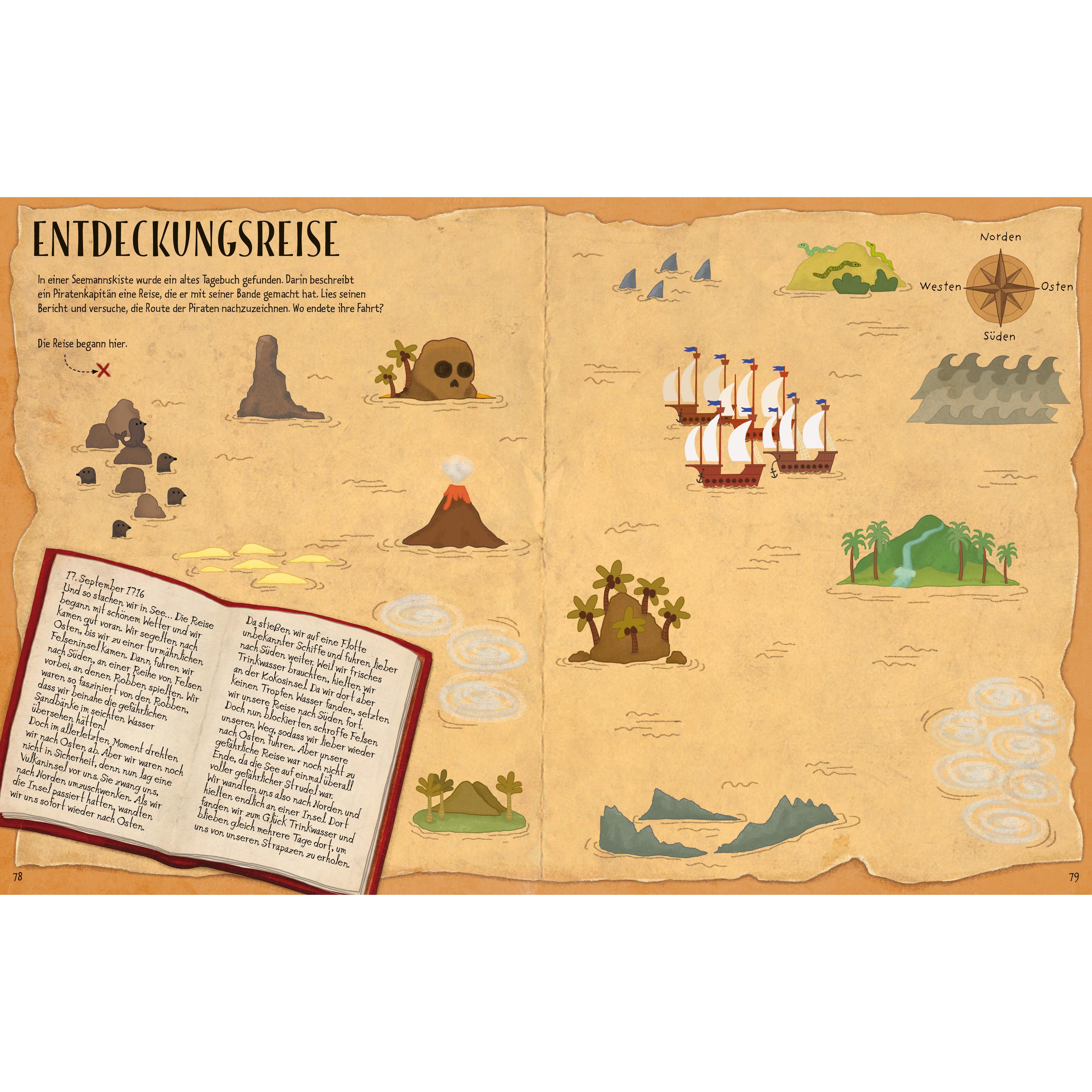 Thumbnail - Piratenabenteuer – Rätseln, Malen, Mitmachen, Kinderbücher