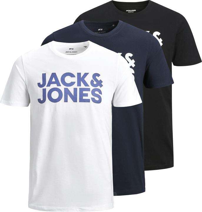 Immagine prodotto Jack & Jones Jjecorp Logo Tee Ss O-Neck 3pk Mp Noos (L)
