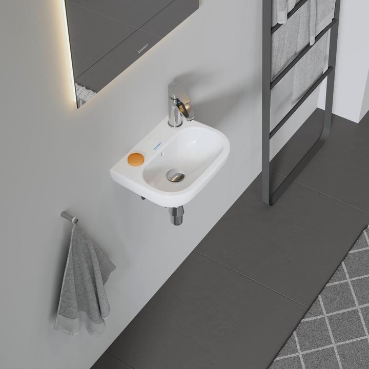 Produktbild Duravit Handwaschbecken D-CODE m ÜL HLB 360x270mm 1 Hahnloch links weiss (270 mm, 360 mm)
