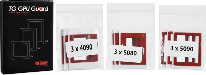 Productafbeelding Thermal Grizzly TG GPU Guard (schwarz, 3x 3 Stück)
