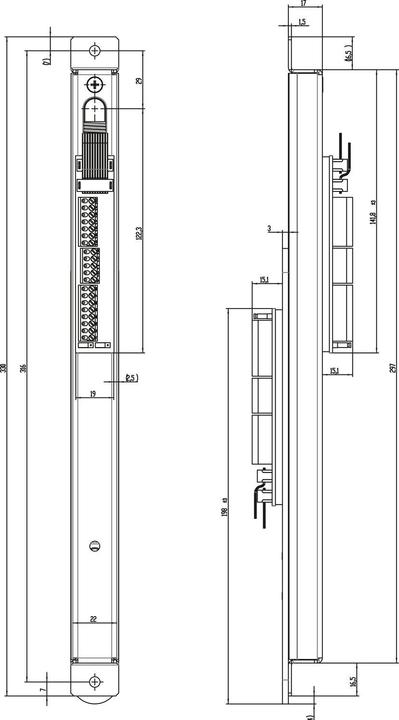 Produktbild effeff Kabelübergang 20-polig, steckbar 10314R34, 330 mm, einseitige Wanne, rund