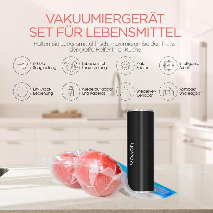Immagine prodotto Voyor VS210 Handvakuumierer Set mit 5 Vakuumbeuteln