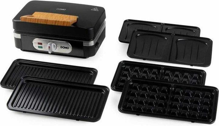 Actual product image Domo SANDWICH-WAFFEL-GRILL 3-IN-1 INKY BLACK Sandwichmaker Schwarz
